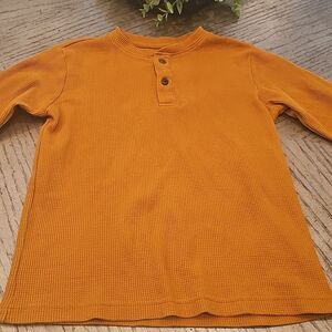 Mustard Yellow Waffle Knit Thermal Size 5/6